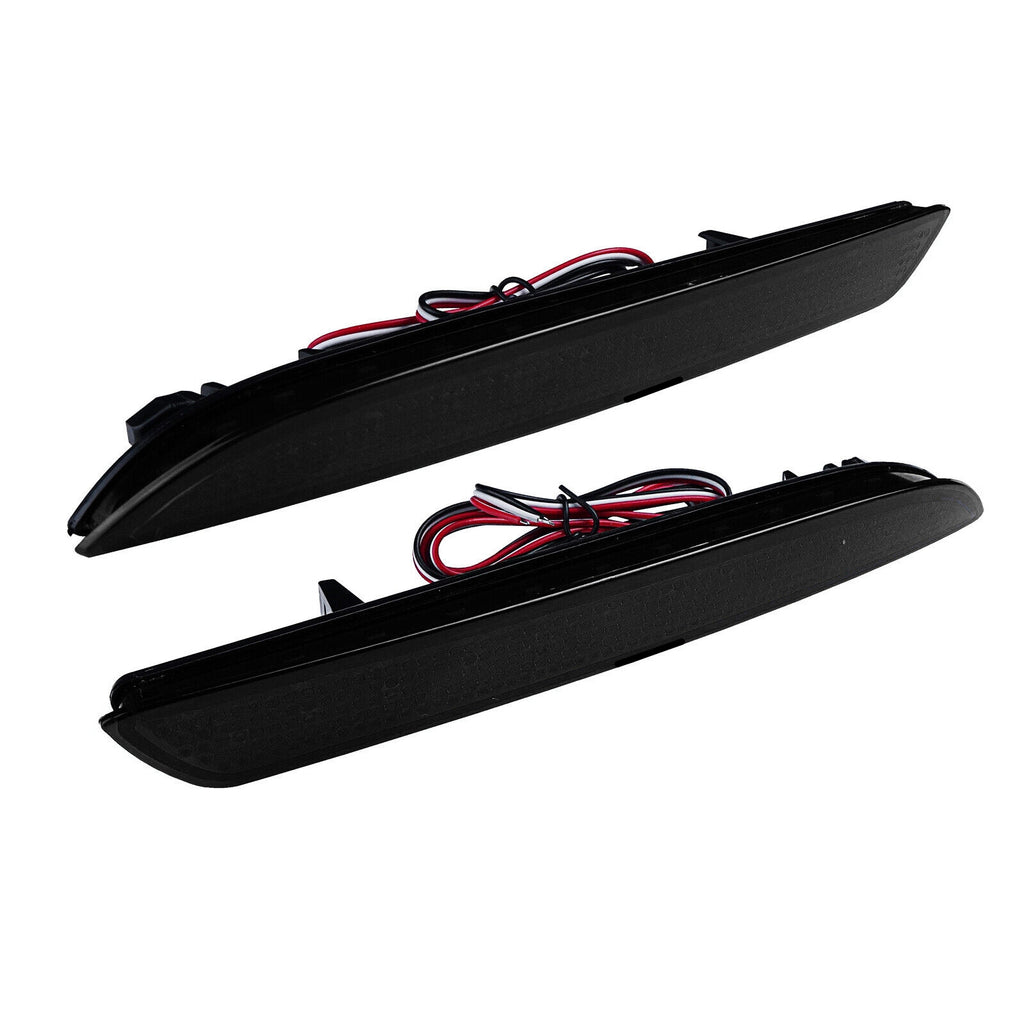 2X SMOKE LENS LED REAR BUMPER REFLECTOR BRAKE LIGHTS FOR  ACURA TSX WAGON HONDA CR-Z ZF1 CR-V INSIGHT HYBRID