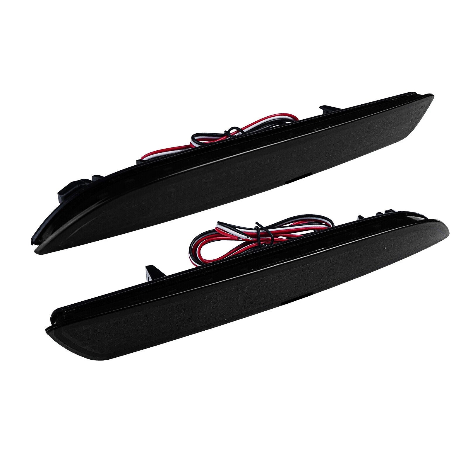 2X SMOKE LENS LED REAR BUMPER REFLECTOR BRAKE LIGHTS FOR  ACURA TSX WAGON HONDA CR-Z ZF1 CR-V INSIGHT HYBRID