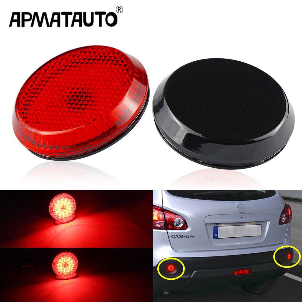 2x Smoked Lens Bumper Reflector LED Tail Brake Light For Scion iQ/xB Nissan Qashqai Dualis/Juke