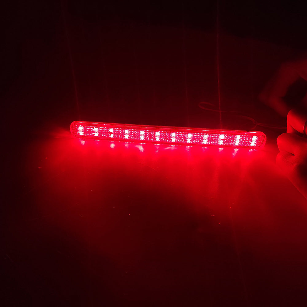 For 2009-2014 Acura TSX Red Lens 48-LED Rear Bumper Reflector Brake Lights Lamps