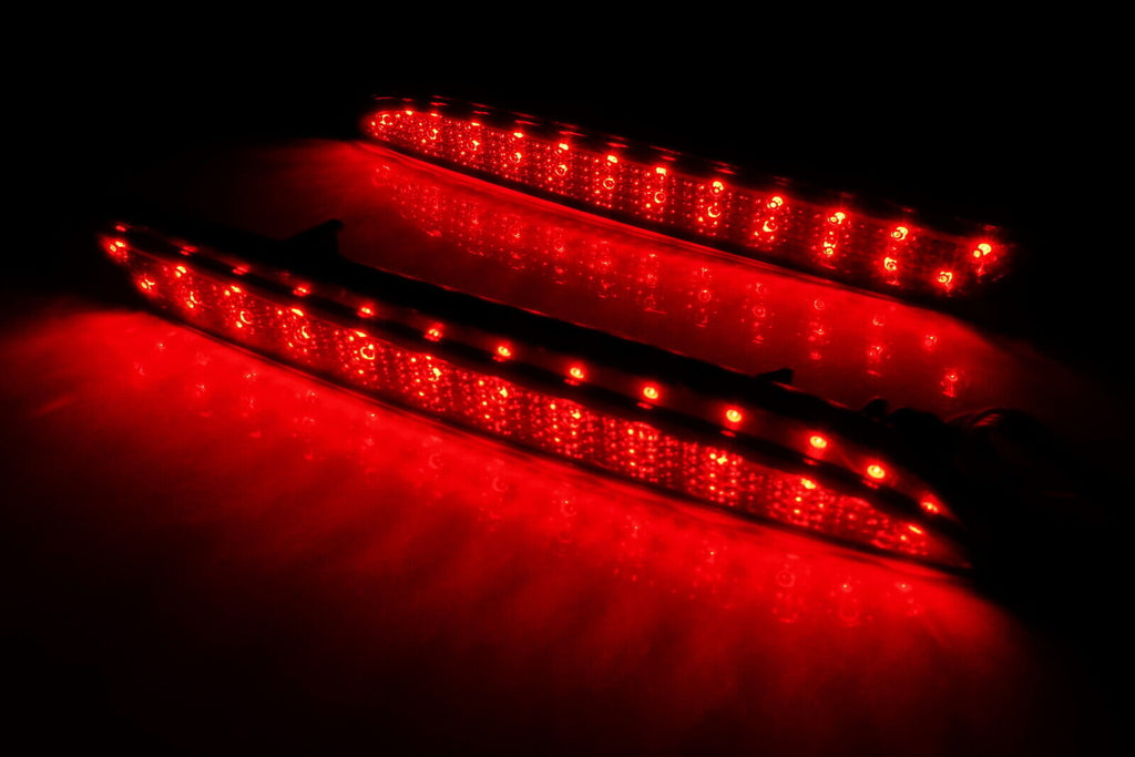 2X SMOKE LENS LED REAR BUMPER REFLECTOR BRAKE LIGHTS FOR  ACURA TSX WAGON HONDA CR-Z ZF1 CR-V INSIGHT HYBRID