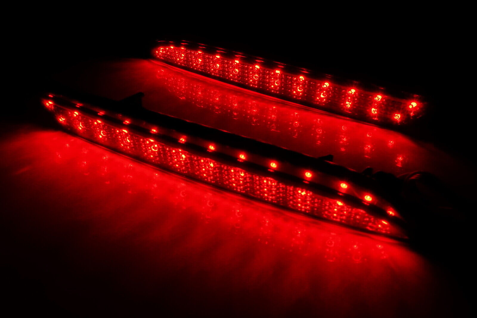 2X SMOKE LENS LED REAR BUMPER REFLECTOR BRAKE LIGHTS FOR  ACURA TSX WAGON HONDA CR-Z ZF1 CR-V INSIGHT HYBRID