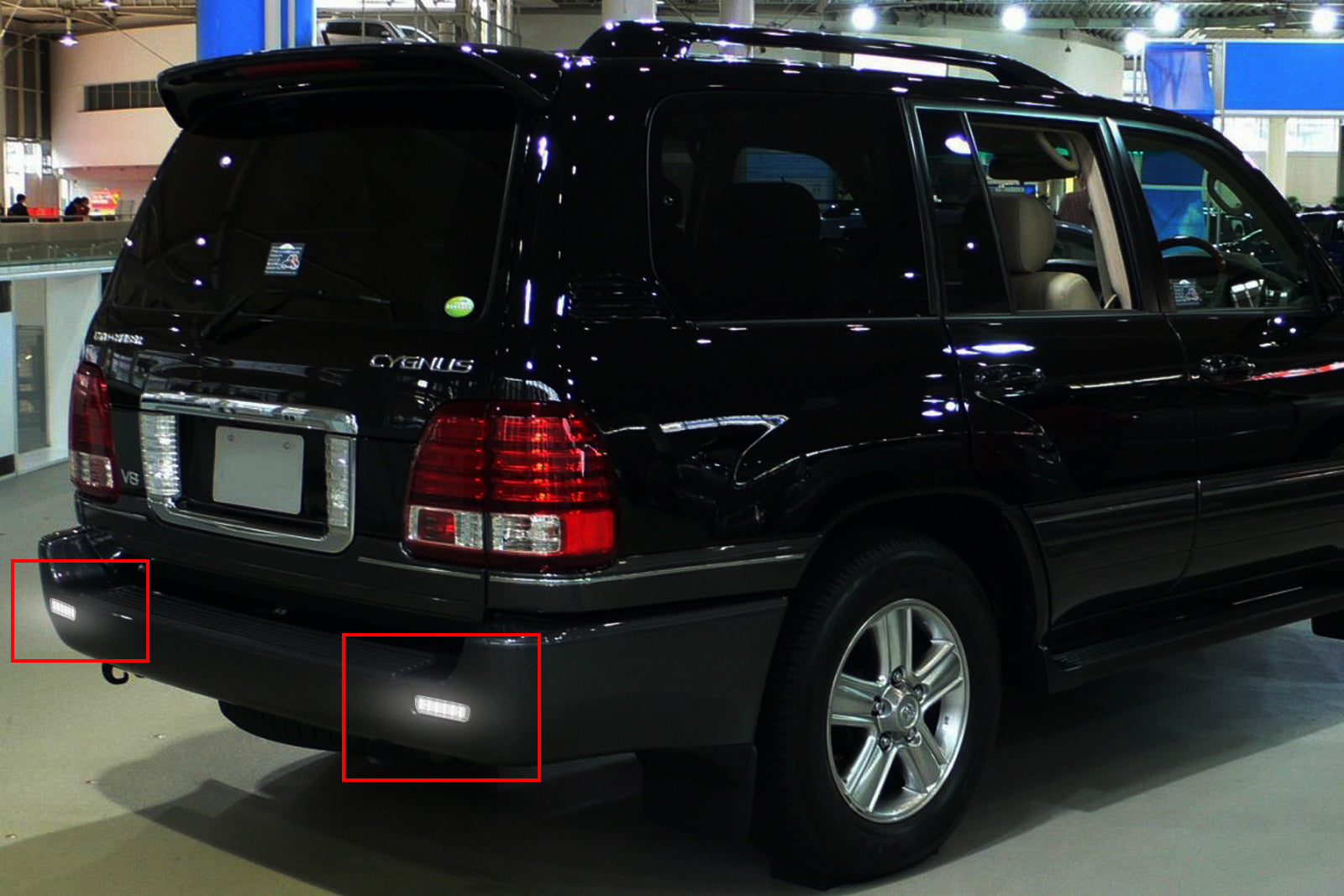 2x Clear Lens Bumper Reflector LED Tail Brake Light For Lexus LX470 Toyota Land Cruiser