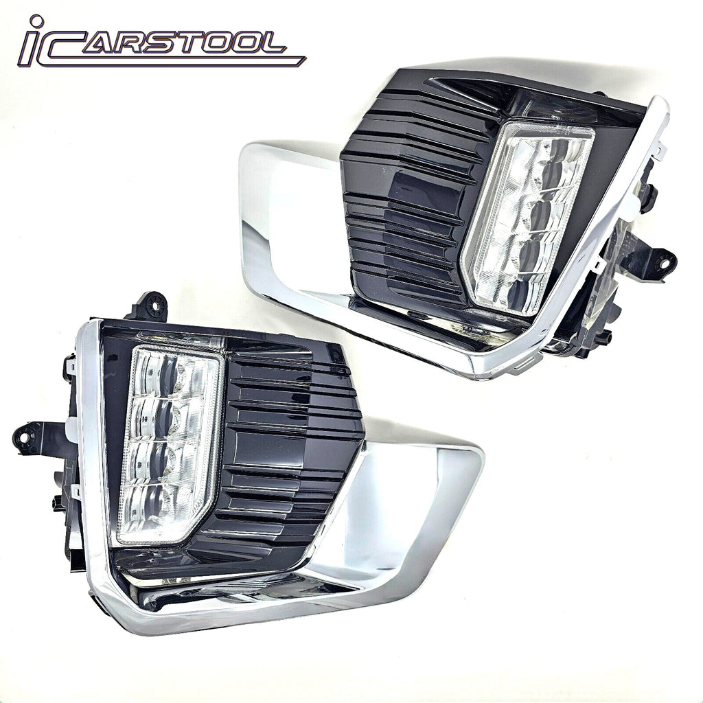 Clear Lens LED Fog Lights Kit For 2021 2022 2023 GMC Yukon /Yukon XL with Switch Wire Bezel OEM# 84513247 / 84513246 / 84739476 / 84739475 GM2593331 / GM2592331 /&nbsp;GM2593335 / GM2592335