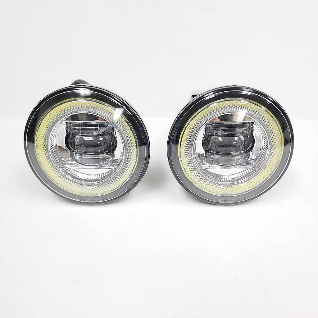 Clear Lens LED Fog Driving Lights Kit Halo For 2007-2014 Chevy Suburban Tahoe with Wires Switch