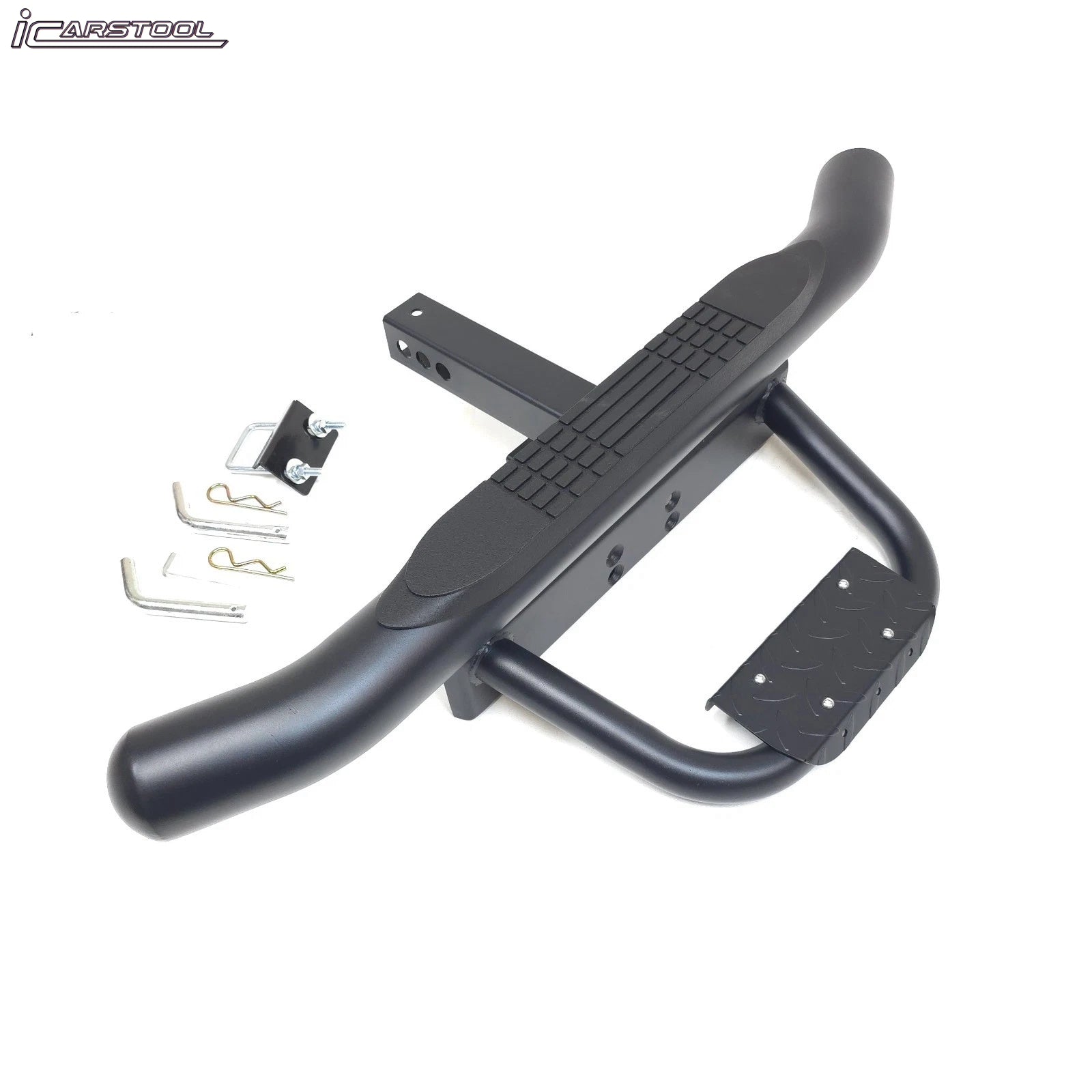 For 2" Receiver Heavy Duty Steel Tow Hitch Drop Step Bar Black Extend Extendable