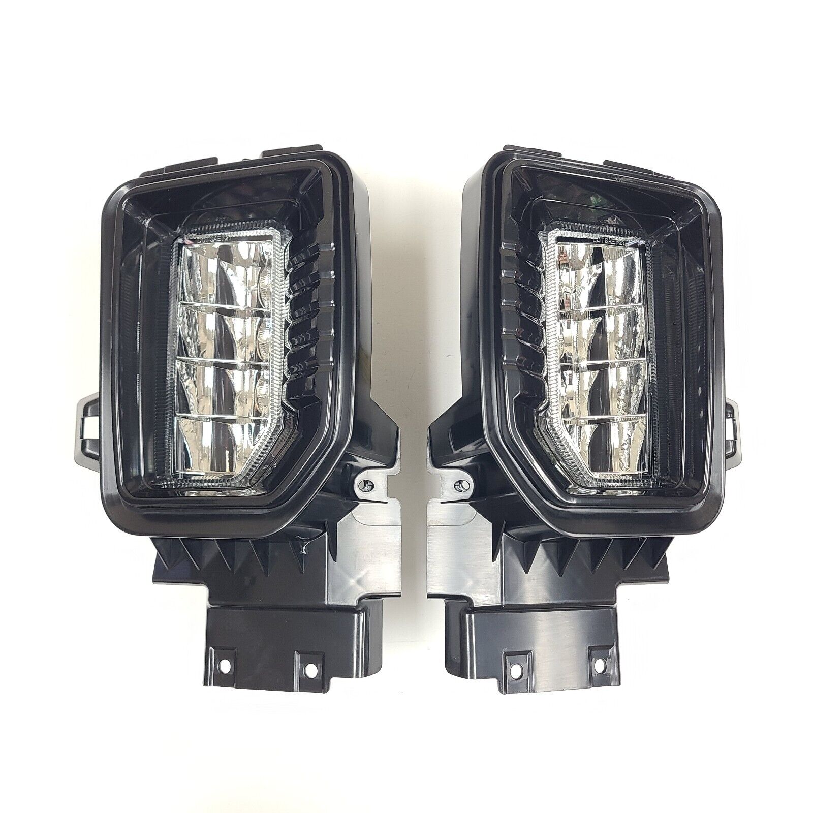 Clear Lens LED Fog Lights Kit For 2020 2021 2022 2023 GMC Sierra 2500HD 3500HD Base SLE SLT with Bezels Wires Switch Relay OEM#84513247, 84513246 GM2593331, GM2592331