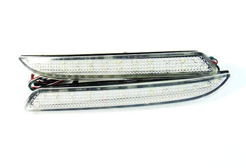 Clear Lens LED Bumper Reflectors For Honda CR-Z CR-V Insight taillight brake lights OEM#HO1185103, HO1184103, 33505SLJ013, 33555SLJ013, 13461865