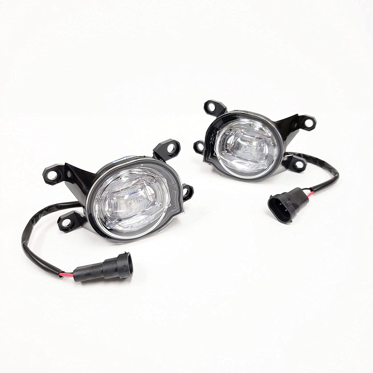 Built-in LED Fog Lights  For 2020 2021 Toyota CHR C-HR (OE Style Clear Lens with Bezels, Bracket, Switch, Wires)