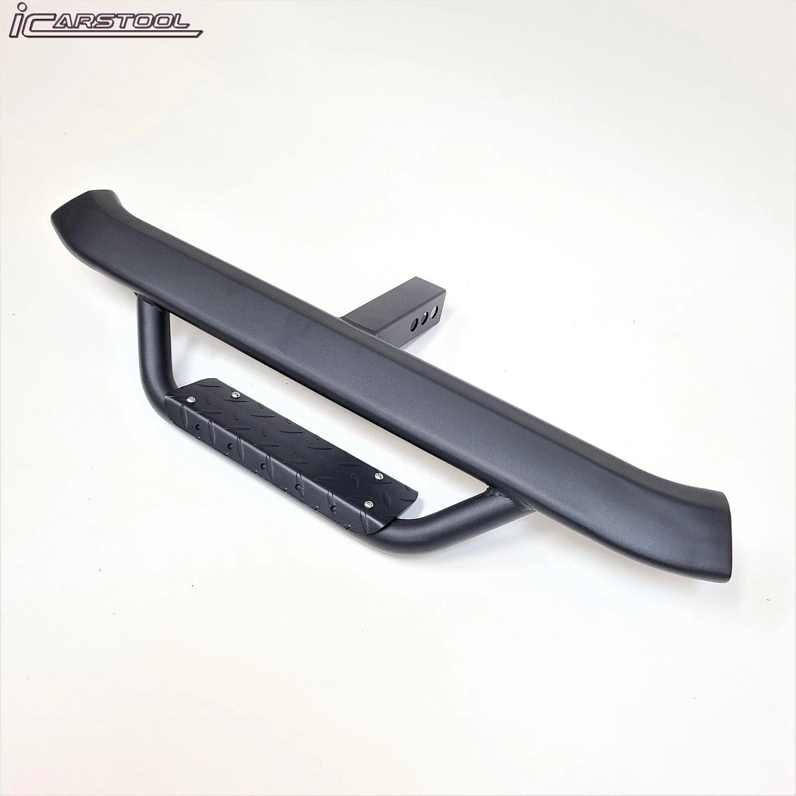 Truck Trailer Heavy Duty Strong Tow Hitch Step Bar Bumper Guard with Drop Step Aero for 2 inch Receiver Universal 2"x2" (Black)