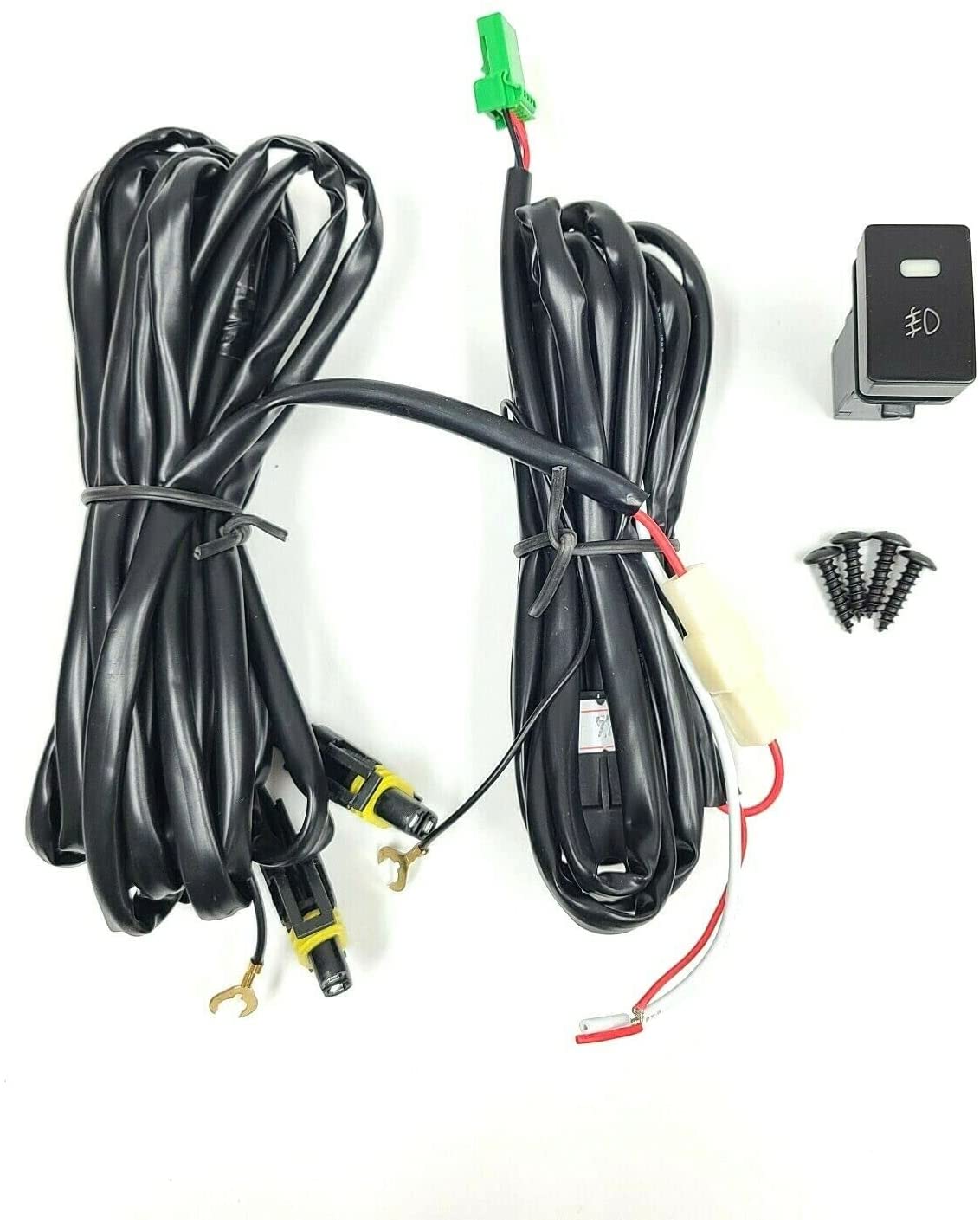 Clear Lens LED Fog Lights Kit For 2021-2022 Honda Odyssey with Switch Bezel Wires Relay OEM# 33950TEYY01 / 33900TEYY01,HO2592144 / HO2593144 19-6225-00 / 19-6226-00