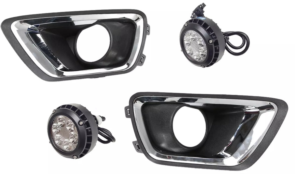 Clear Lens LED Fog Lights Kit For 2015-2020 Chevrolet Colorado with Bezel 5202 Plug OEM# 22891701 / 22891700 GM1039176 / GM1038176 GM2590104 15839896