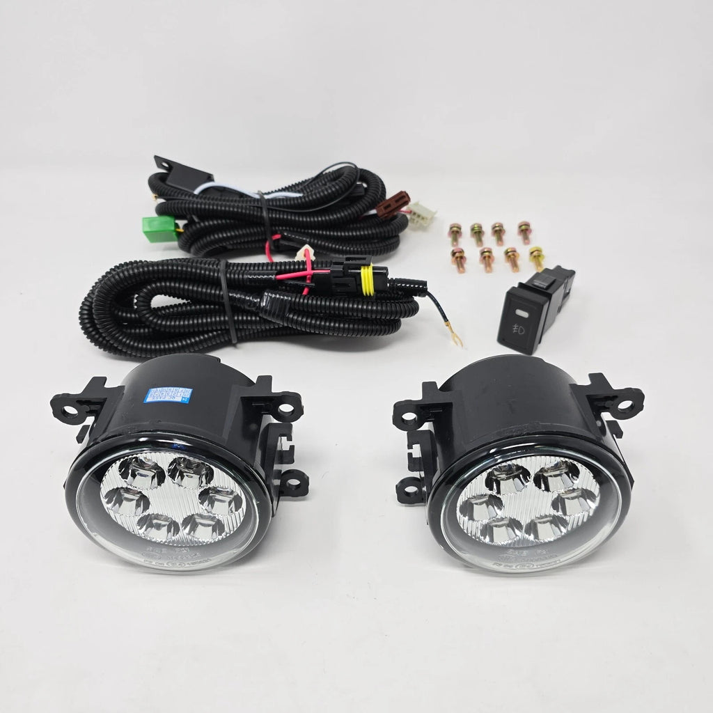 LED Fog Lights Kit For 2006-2014 Suzuki GRAND VITARA Xenon White (OE Style Clear Lens with, Wires, Switch)