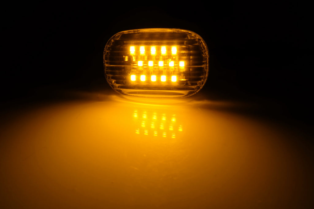 2x Clear Lens Amber LED Signal Side Marker Lights For 1993 - 1998 Toyota Supra/1994 - 2005 Toyota Celica/2000 - 2006 Toyota MR2 Spyder