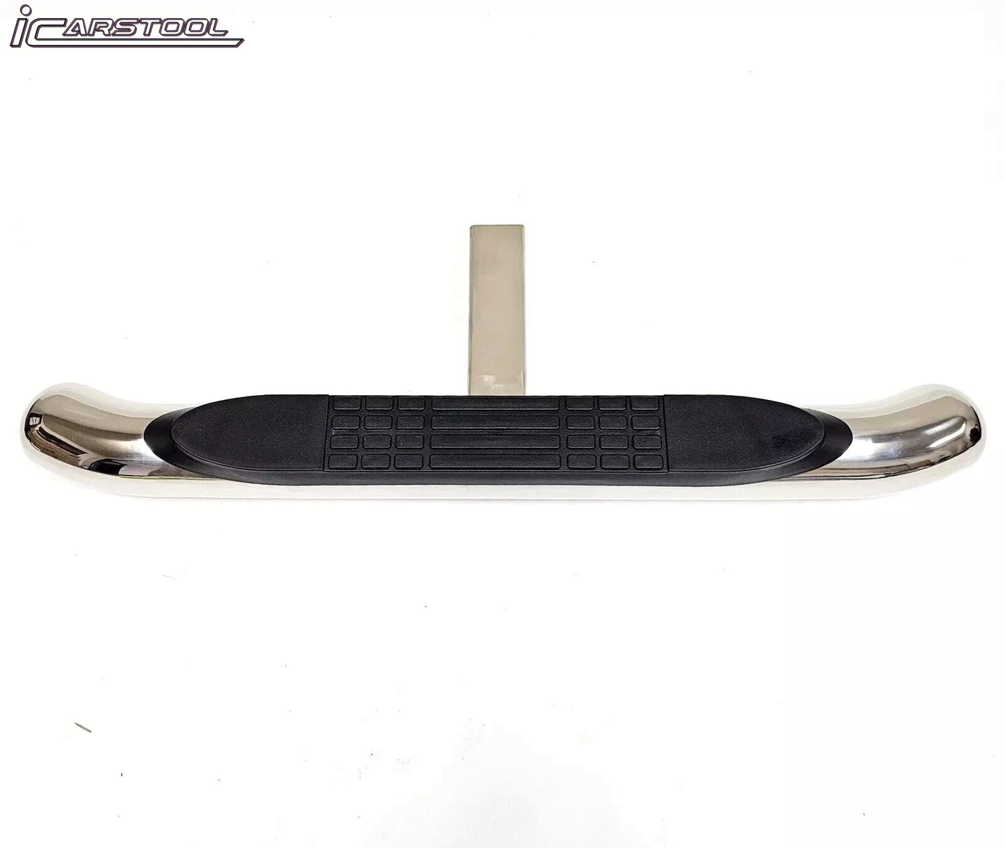 For 2" Receiver Truck RV SUV Heavy Duty Steel Tow Hitch Step Bar Bumper Guard Protect Chrome 28x3 Polish Anti Slip Pad Round Curved Ends