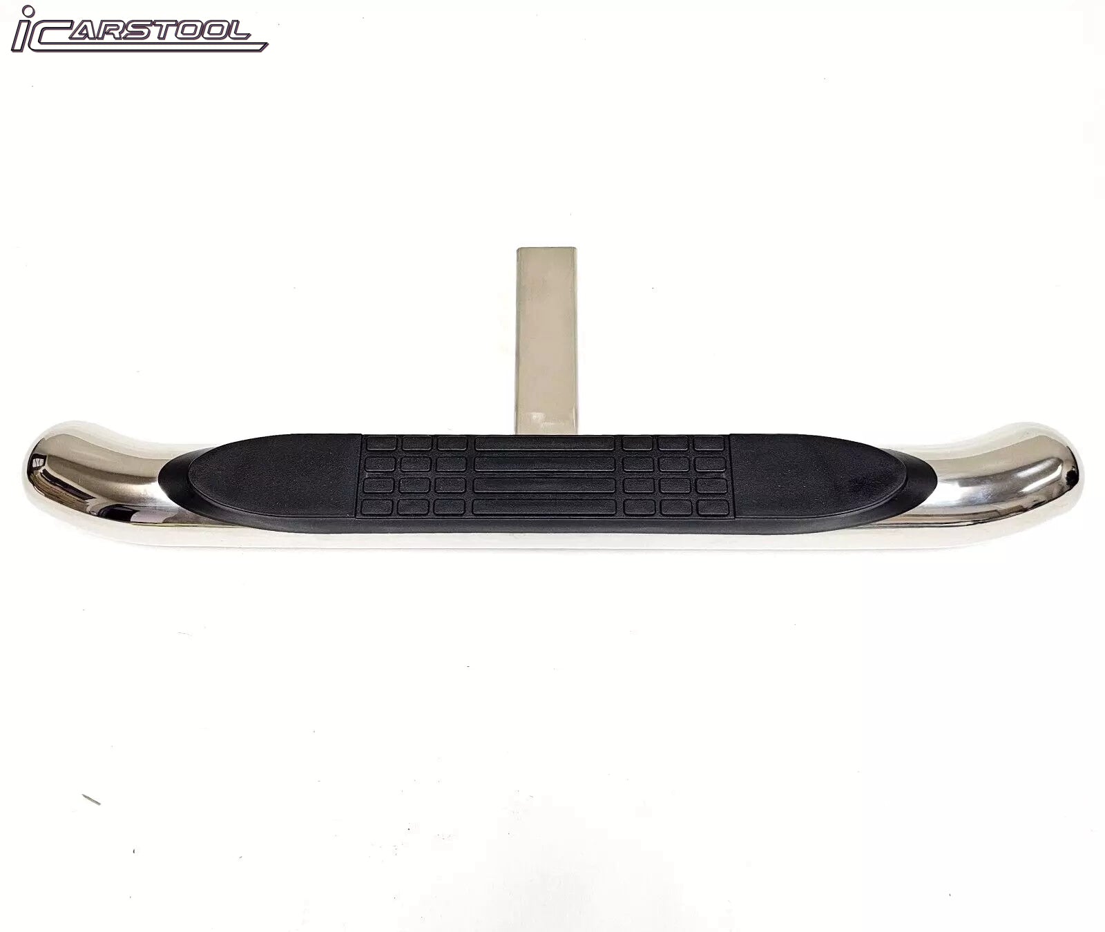 For 2" Receiver Truck RV SUV Heavy Duty Steel Tow Hitch Step Bar Bumper Guard Protect Chrome 28x3 Polish Anti Slip Pad Round Curved Ends