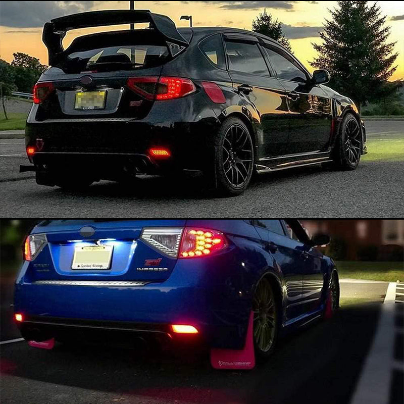 2x Smoke Lens LED Rear Bumper Stop Brake Light For 2008-2014 Subaru Impreza WRX STI