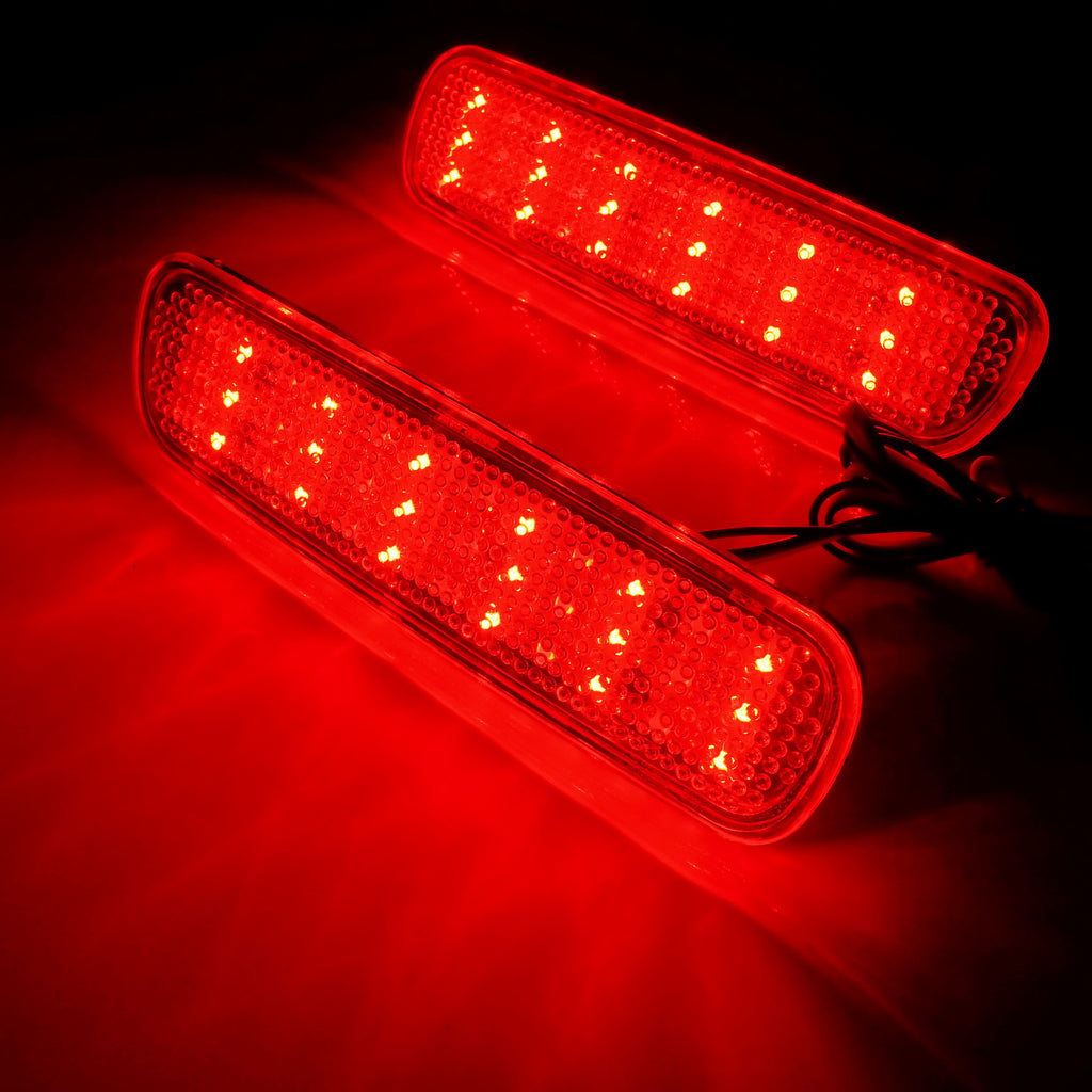 2x Clear Lens Bumper Reflector LED Tail Brake Light For Lexus LX470 Toyota Land Cruiser