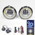 Clear Lens LED Fog Driving Lights Kit Halo For 2007-2014 GMC Yukon XL 1500 / 2500 Denali with Wires Switch