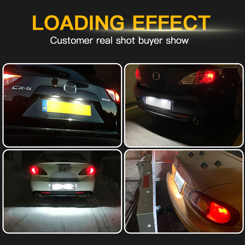 2x White LED License Plate Lights Lamps For For 2001-2007 Ford Escape/2005-2007 Mercury Mariner