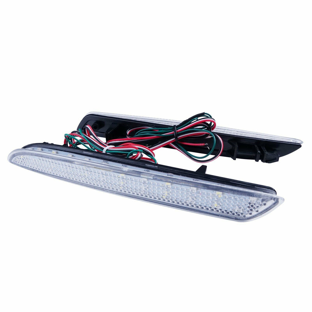 Clear Lens LED Bumper Reflectors For Honda CR-Z CR-V Insight taillight brake lights OEM#HO1185103, HO1184103, 33505SLJ013, 33555SLJ013, 13461865