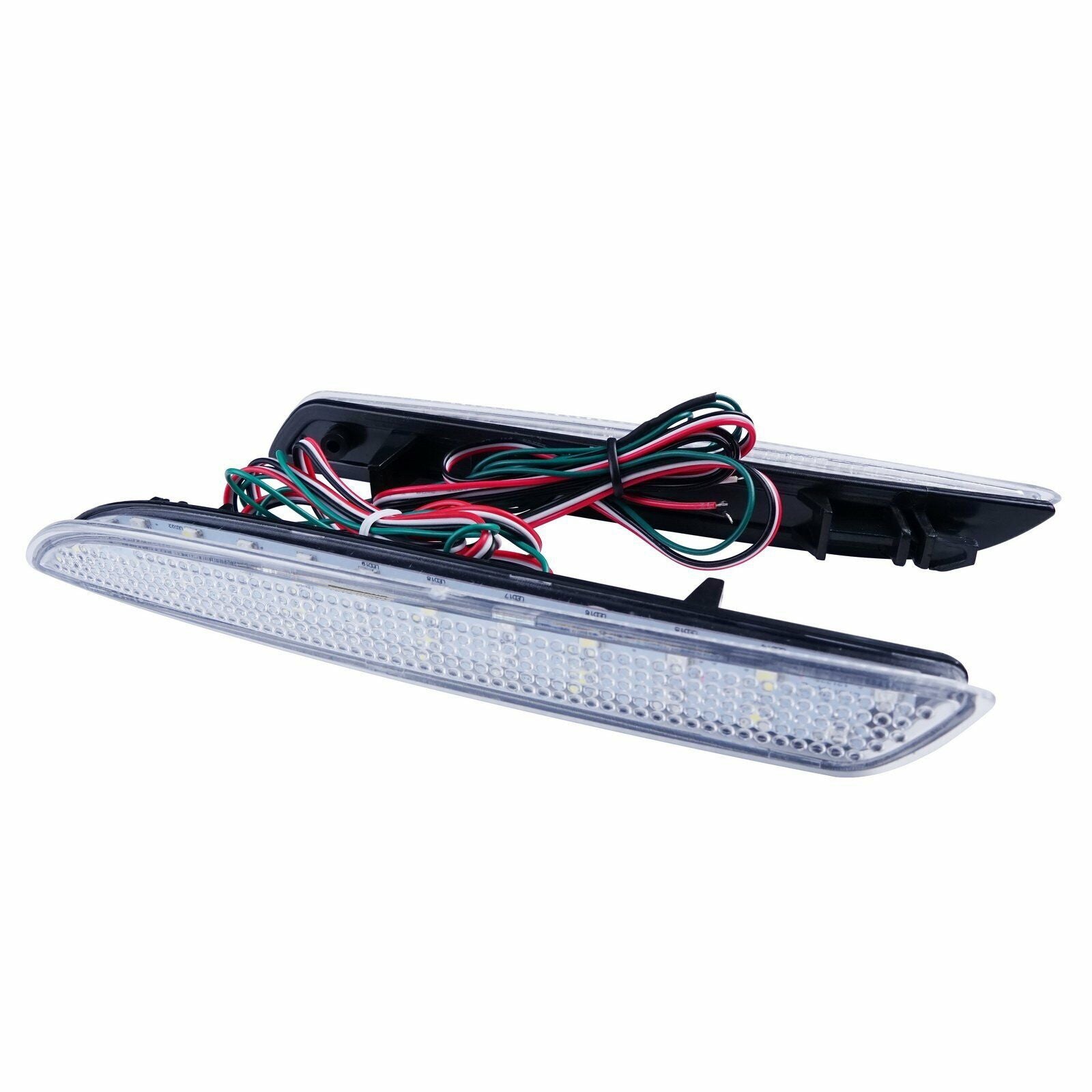 Clear Lens LED Bumper Reflectors For Honda CR-Z CR-V Insight taillight brake lights OEM#HO1185103, HO1184103, 33505SLJ013, 33555SLJ013, 13461865