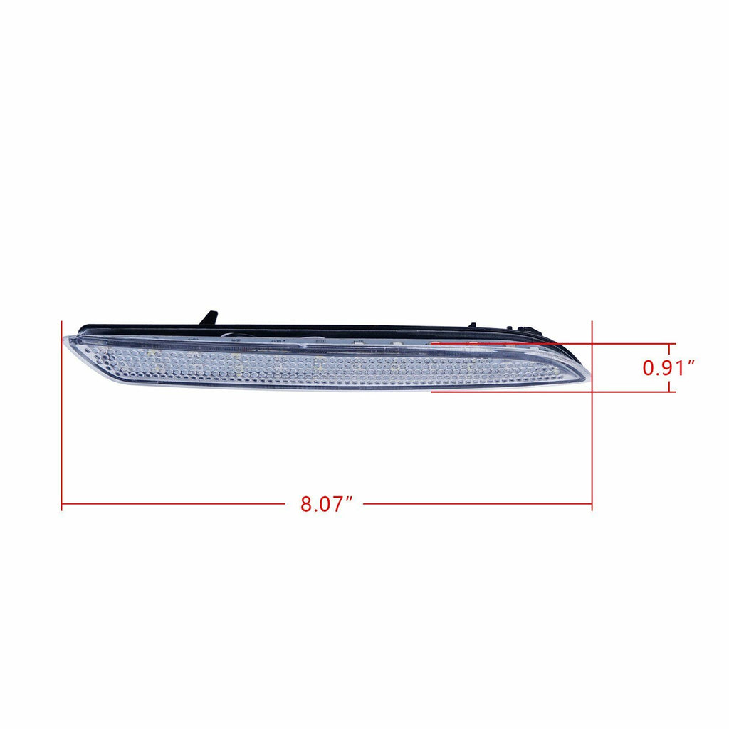 Clear Lens LED Bumper Reflectors For Honda CR-Z CR-V Insight taillight brake lights OEM#HO1185103, HO1184103, 33505SLJ013, 33555SLJ013, 13461865