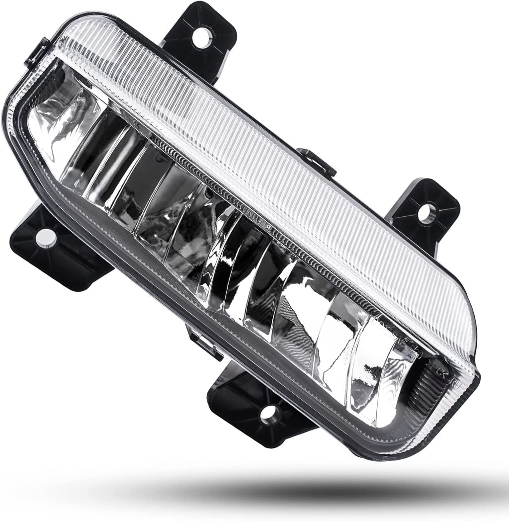 Clear Lens Fog Lights Kit For 2019-2024 Ram 2500 3500, OE Style Clear Lens Built-In LED Fog Lamps Assembly With Mounting Brackets Wire Harness Switch Bezels OEM# ‎68273291AB, 68273292AB, 68449338AA