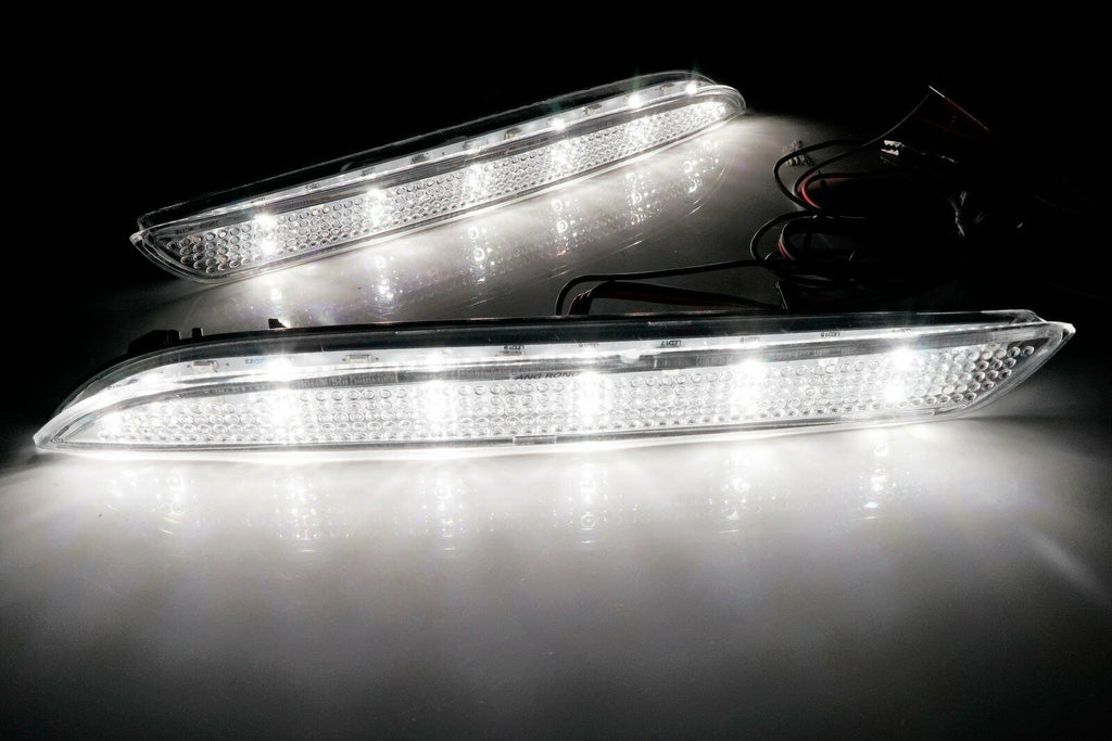 Clear Lens LED Bumper Reflectors For Honda CR-Z CR-V Insight taillight brake lights OEM#HO1185103, HO1184103, 33505SLJ013, 33555SLJ013, 13461865