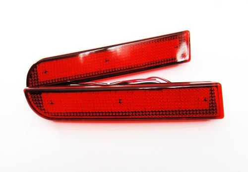 For 2008-2017 Mitsubishi Lancer EVO 2x Red Lens LED Bumper Reflect Brake Light Lamps