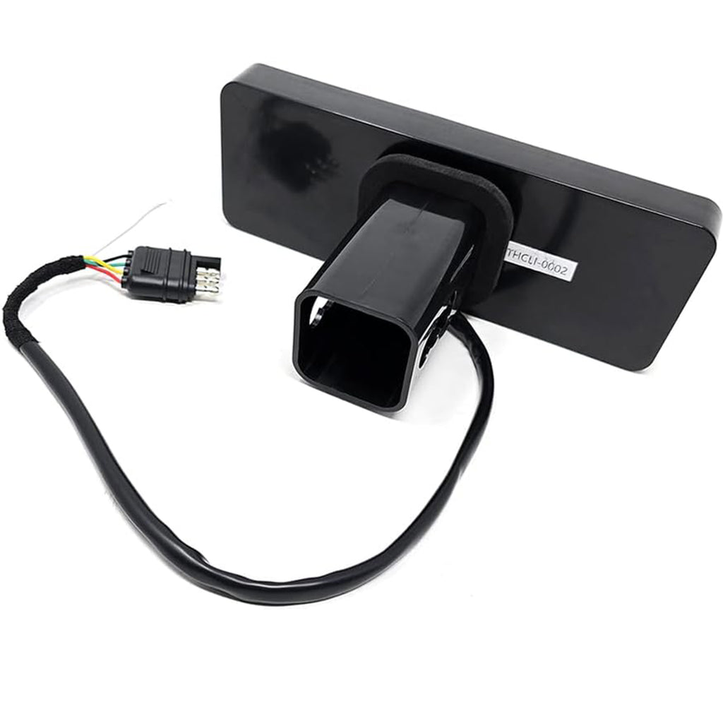 2" Receiver Tow Hitch Brake Reverse Sequential Signal Light Cover Red Reflector Small Square Pixel Bright LED RV SUV Van Truck Rectangler with Plug