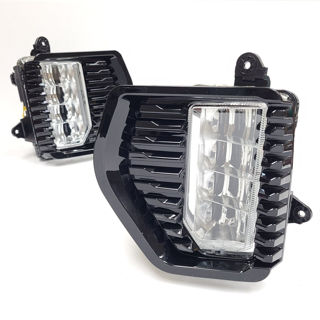 Clear Lens LED Fog Lights Kit For 2019 2020 2021 GMC Sierra 1500 Base SLE Replacement Wires Bezel Switch Relay OEM# 84513246, 84513247 GM2592331, GM2593331