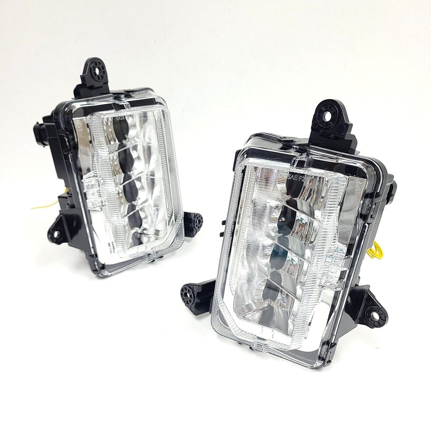Clear Lens LED Fog Lights Kit For 2020 2021 2022 2023 GMC Sierra 2500HD 3500HD Base SLE SLT with Bezels Wires Switch Relay OEM#84513247, 84513246 GM2593331, GM2592331