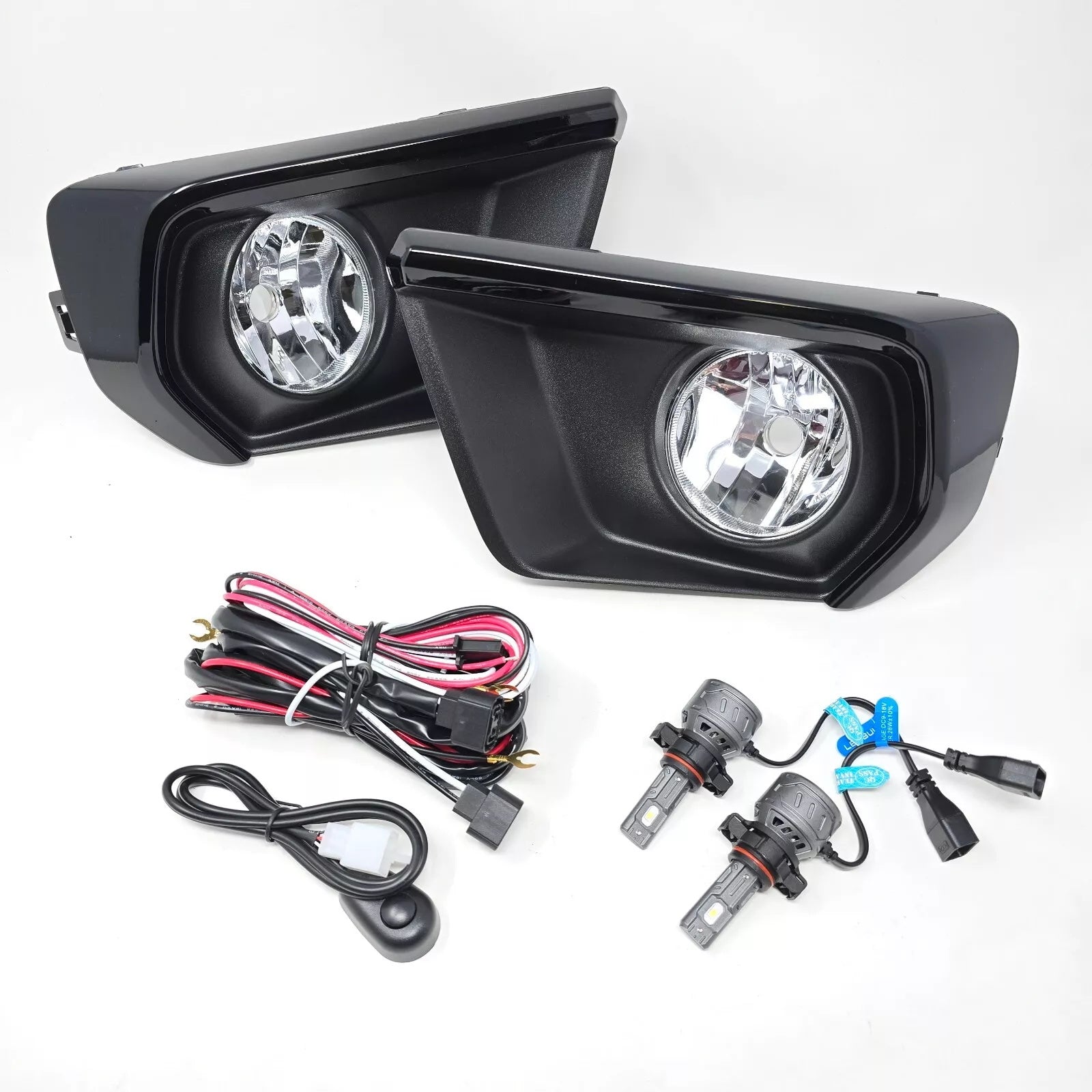 Clear Lens LED Fog Lights Kit For 2021-2022 Chevy Colorado with Bezel Switch Wire Bulbs OEM# 15839896,GM2590104,84750570 / 84750569 ,GM1039271 GM1038271