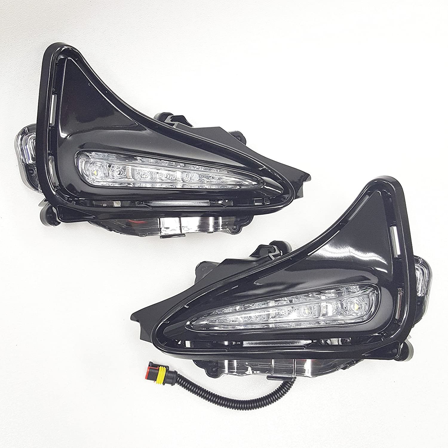 For 2017-2019 Toyota Corolla L LE XLE Built-in LED DRL Fog Driving Light with Switch Bezel Wires NOT FIT COROLLA "SE" or "XSE" or "50th Anniversary" MODEL