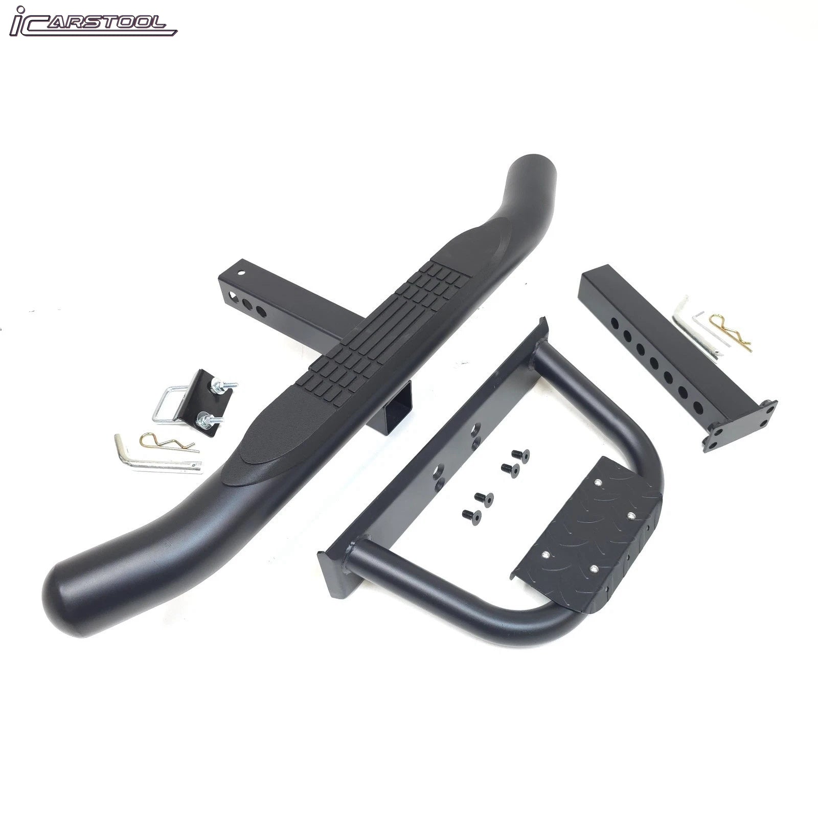 For 2" Receiver Heavy Duty Steel Tow Hitch Drop Step Bar Black Extend Extendable