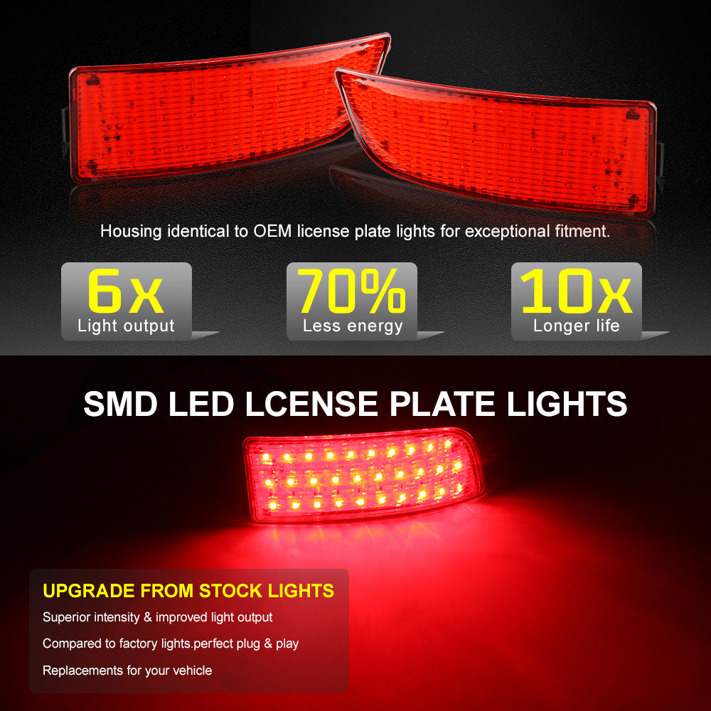 For 2007-2018 Mercedes Sprinter W906 Red Lens LED Rear Bumper Stop Brake Lights OEM#2E0945105A 2E0945105 68012886AA 68012887AA , A9068260140 A9068260040 9068260140 9068260040