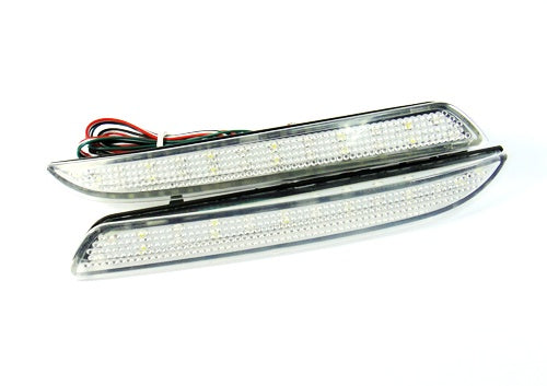 Clear Lens LED Bumper Reflectors For Honda CR-Z CR-V Insight taillight brake lights OEM#HO1185103, HO1184103, 33505SLJ013, 33555SLJ013, 13461865
