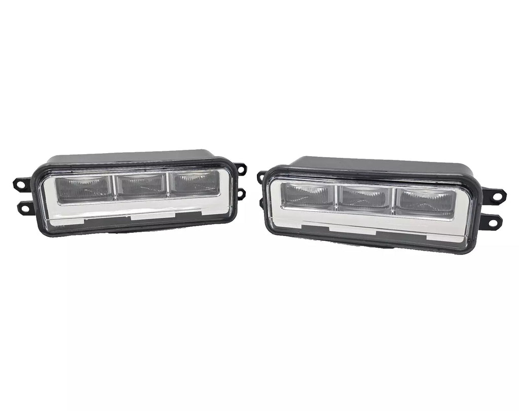 Clear Lens LED Fog Light Kit For 2022-2025 Toyota Tundra with Wires Switch Relay Dual-Colors With Additional Signal Light Functi