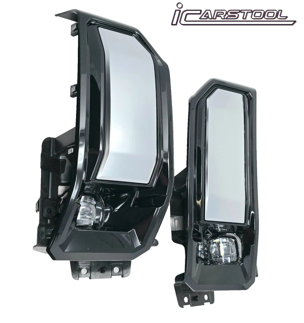 For 2024-2025 GMC Sierra 2500HD / 3500HD LED Fog Light Kit with Switch Bezel Wire Silver