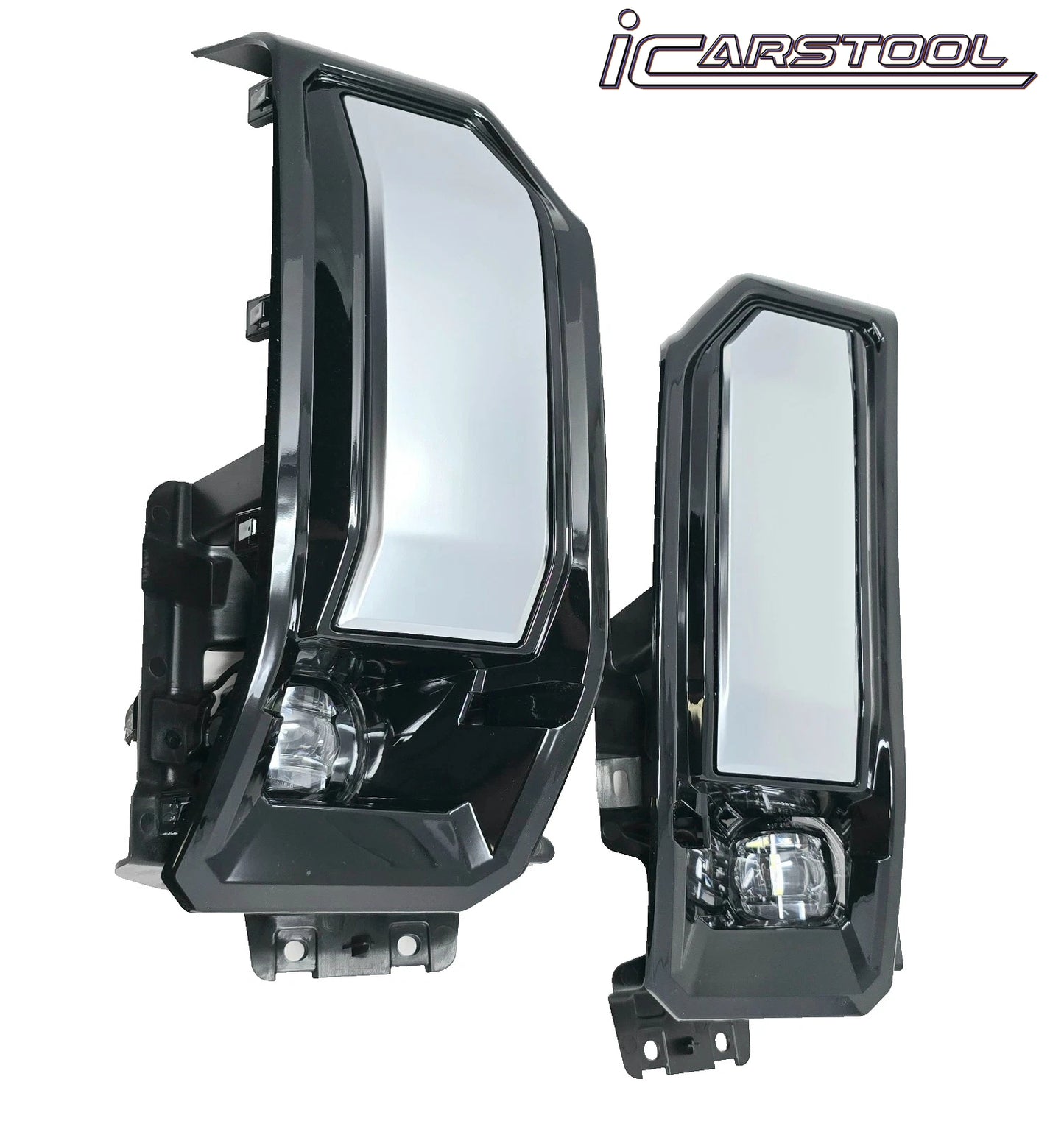 For 2024-2025 GMC Sierra 2500HD / 3500HD LED Fog Light Kit with Switch Bezel Wire Silver