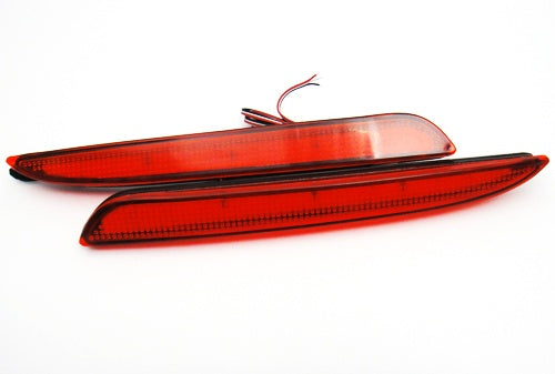 2x Red Lens LED Bumper Reflector Tail Brake Stop Light Rear Fog Light  For 2010 2011 2012 2013 Mazda3 MAZDASPEED3 JDM Mazda3 / Axela Sport/Sedan/Mazdaspeed BL5FW BLEAW BLEFW