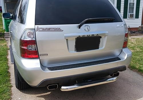 Polished Chrome 36" Towing Hitch Trailer Tow Hitch Step Bar 3" Round Curved Rear Bumper Guard for 2" Receiver SUV Pickup Truck (Chrome)