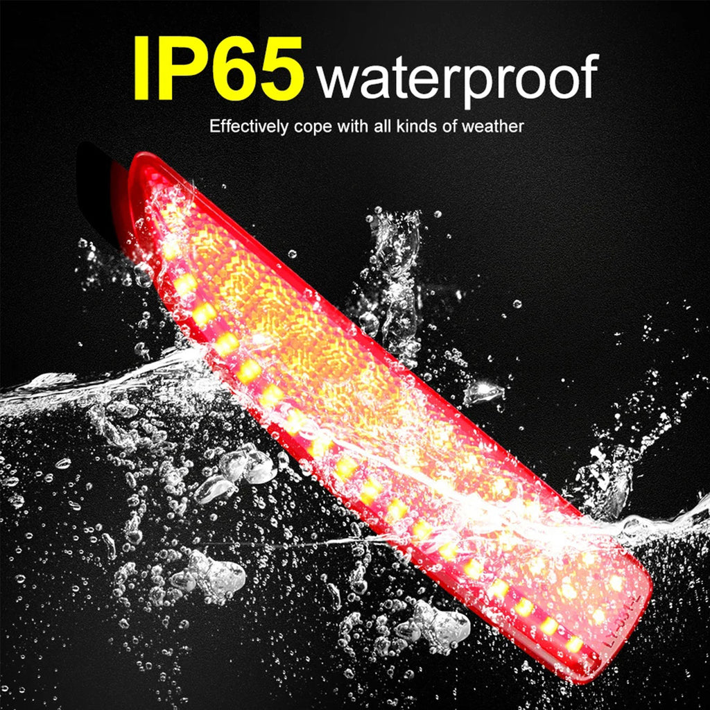 2x Red Lens Bumper Reflector LED Tail Stop Brake Light For Mazda 5 6 Mazda 3 4DR OEM#D350-51-5L0C, D350-51-5L0E; D350-51-5M0C, D350-51-5M0E