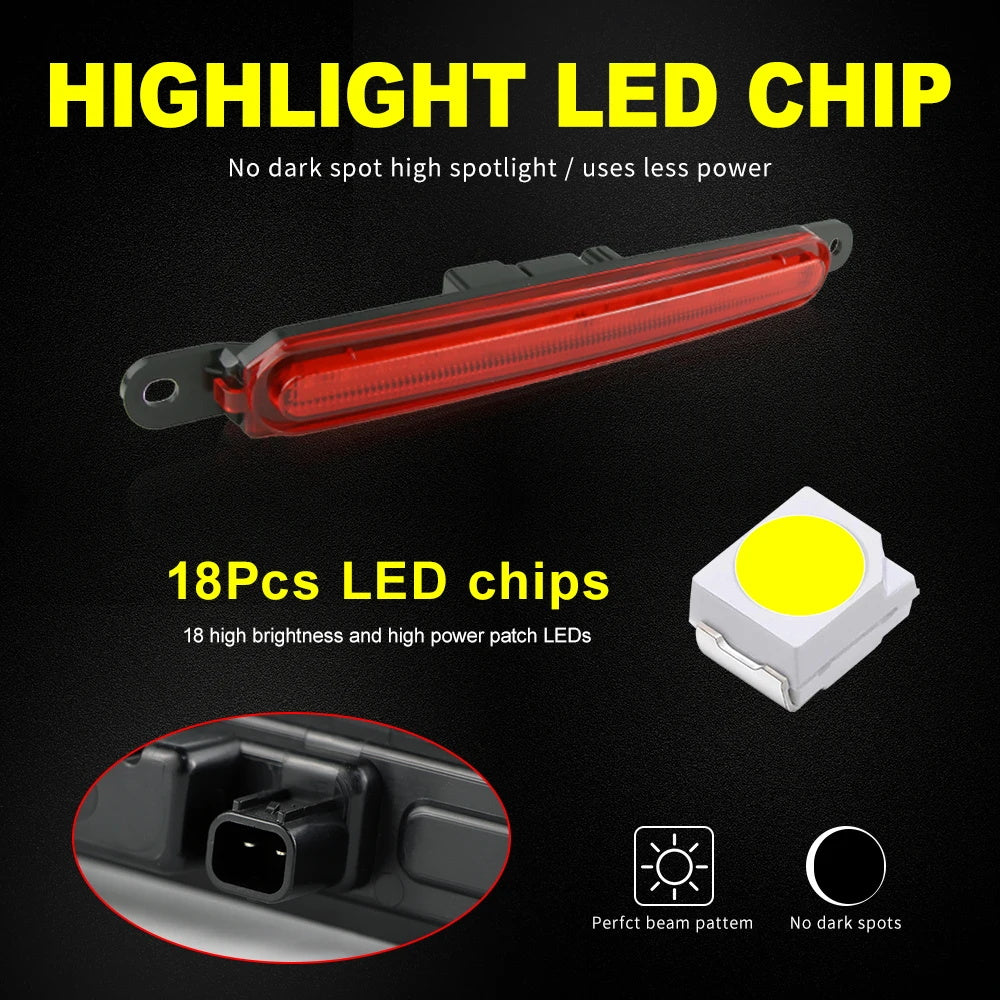 LED Red Lens 3RD Brake Stop Tail Light Lamp For 2008 - 2017 Mitsubishi Lancer Evolution X