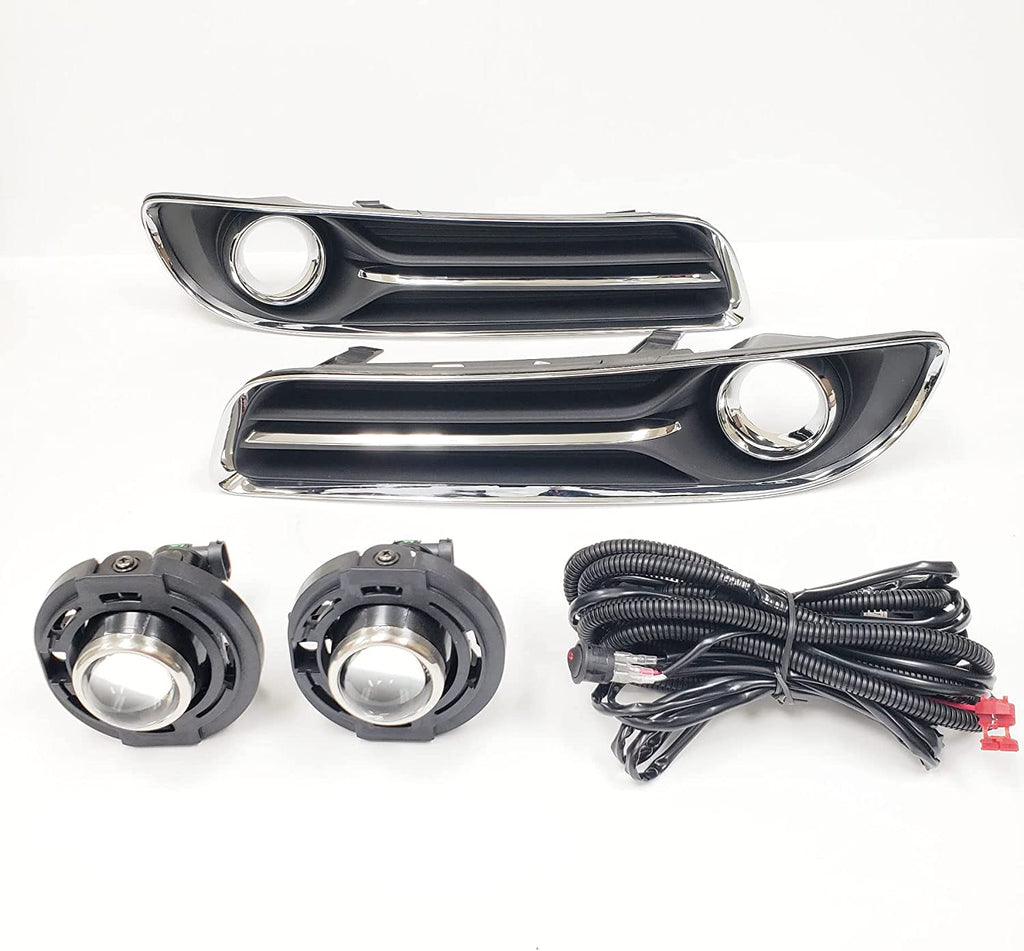 Fog Lights  for 2011-2014 Chrysler 300 (OE Style Clear Lens with Switch, Bezels, Wires)  OE#5182021AA / 5182021AB, CH1039126 / CH1038126