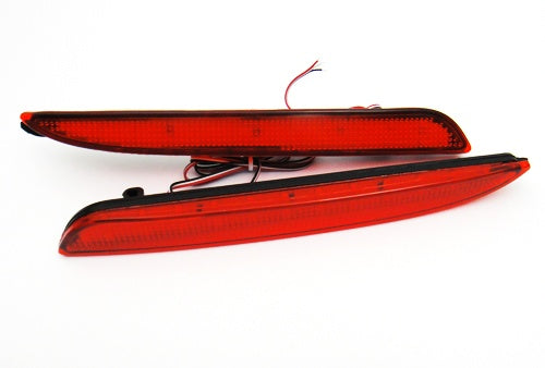 2x Red Lens LED Bumper Reflector Tail Brake Stop Light Rear Fog Light  For 2010 2011 2012 2013 Mazda3 MAZDASPEED3 JDM Mazda3 / Axela Sport/Sedan/Mazdaspeed BL5FW BLEAW BLEFW