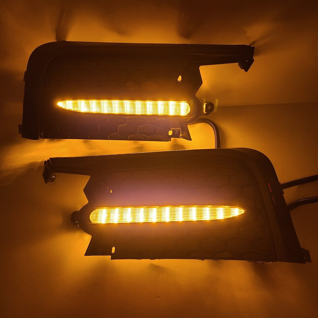 Clear Lens LED Fog Accent Lights Kit For 2020 2021 2022 Toyota Corolla SE XSE Sequential DRL Signal Bezel Switchback Amber Whites OEM#812B012010, 812A012010,TO2562105,TO2563105,81481-02A30, 81482-02A20TO1039237, TO1038237