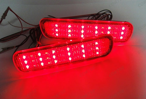 2x Clear Lens Bumper Reflector LED Tail Brake Light For Lexus LX470 Toyota Land Cruiser