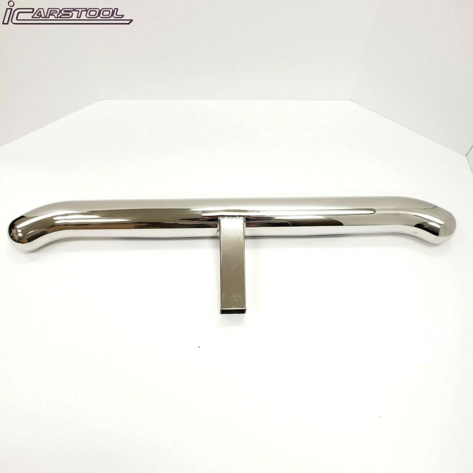 Polished Chrome 36" Towing Hitch Trailer Tow Hitch Step Bar 3" Round Curved Rear Bumper Guard for 2" Receiver SUV Pickup Truck (Chrome)